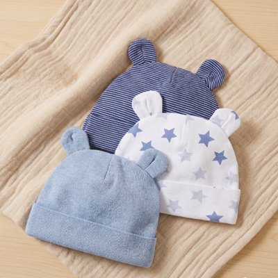 Bonnet bebe 3 pièces 