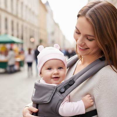 Bonnet bebe maman et bebe dehors bien au chaud
