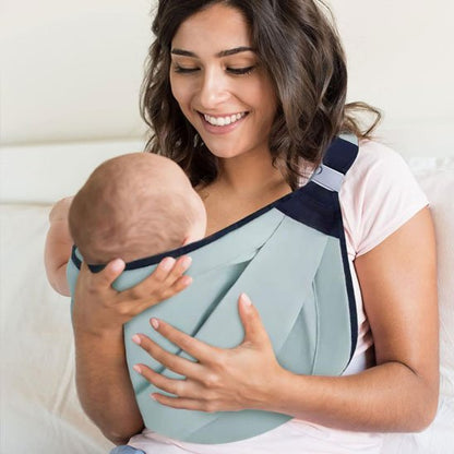 Echarpe de portage maman heureuse avec bebe