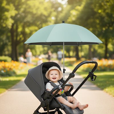 Ombrelle pour poussette​ bebe souriant