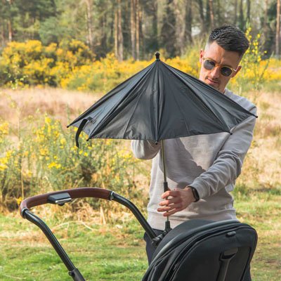 Ombrelle pour poussette​ papa fixe l ombrelle