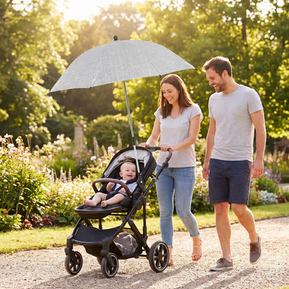 ombrelle poussette parents en balade avec bebe