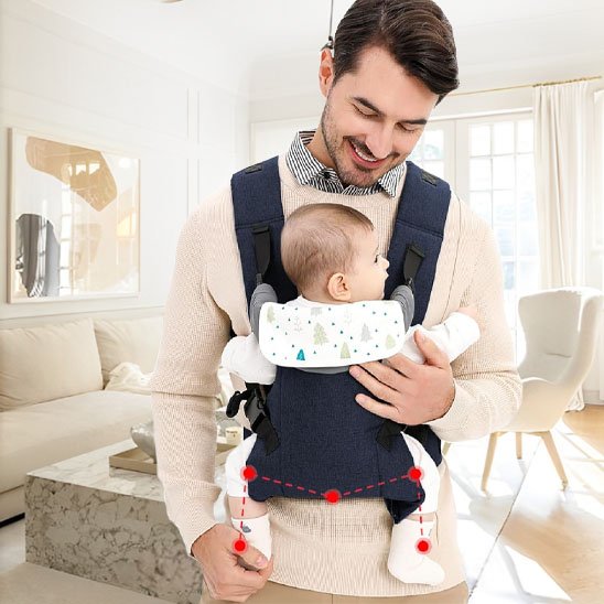 Porte bébé  papa et avec son nouveau ne