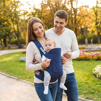 porte bébé parents au parc