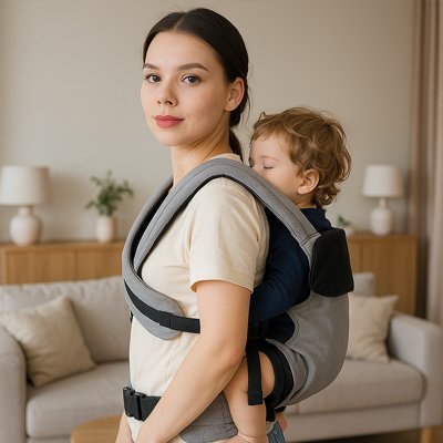 Porte bébé physiologique position dorsale
