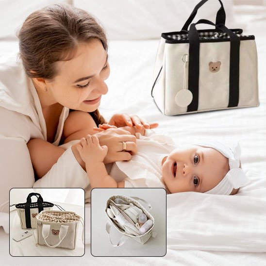 Sac à langer maman ravie avec son bebe