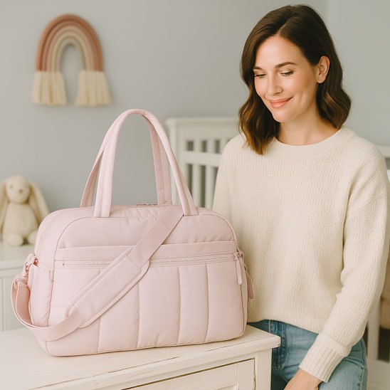 sac à langer maman dans la chambre du bebe