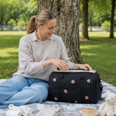 sac à langer maman en sortie famille