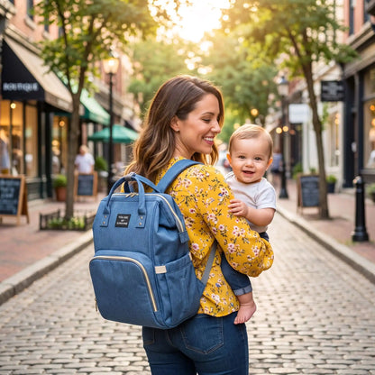 sac à langer maman en ville avec bebe